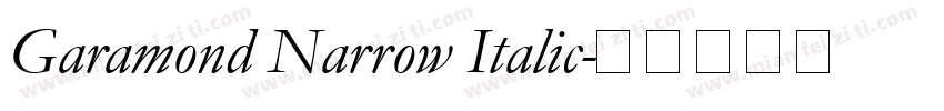 Garamond Narrow Italic字体转换